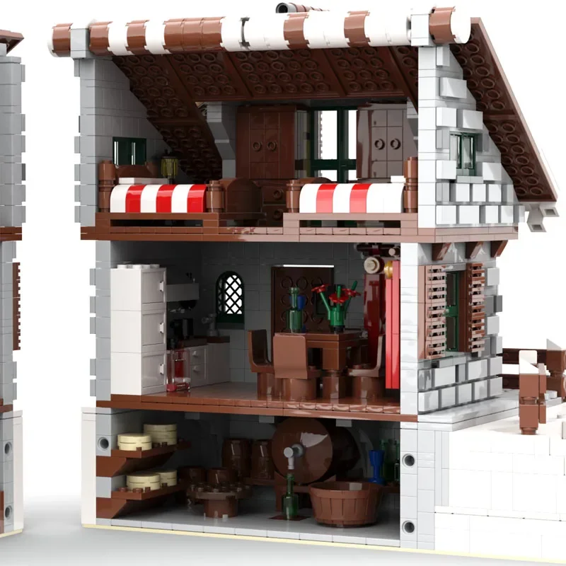 Moc 4094 pièces City Street View noël hiver Chalet bloc de construction ensemble bricolage assemblé briques jouets pour enfants cadeaux