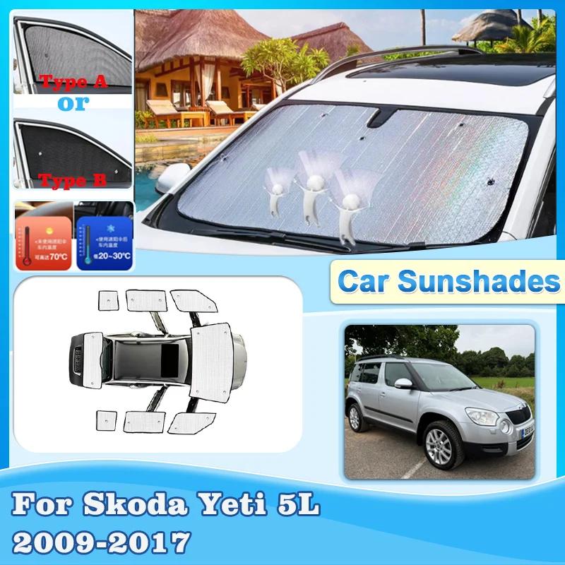 

Автомобильные солнцезащитные козырьки для Skoda Yeti, аксессуары 5L 2009-2017 2010 2011 2012 2013 2014, солнцезащитные чехлы, оконный козырек, автоинструменты