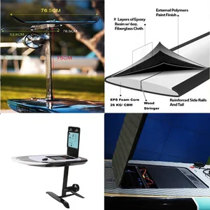 Elektrikli Hidrofoil ile Çalışan Sörf Tahtası, Ayakta Kullanılan Kürek Tahtası-büyük, Efoil, Jet Ski, Tahta, motor, 3000W, 35mph, yaklaşık 70 dakika gemide 11 büyük satış, sörf, güç - №5