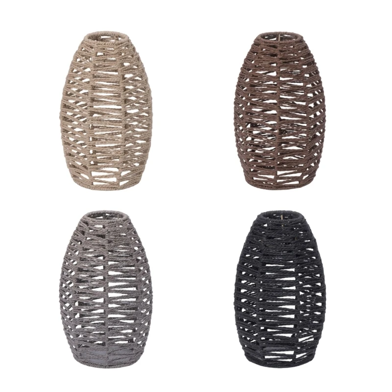 

Imitation Rattan Weave Lampshade Light Cover for Bedroom Living Room Decoration Dropship