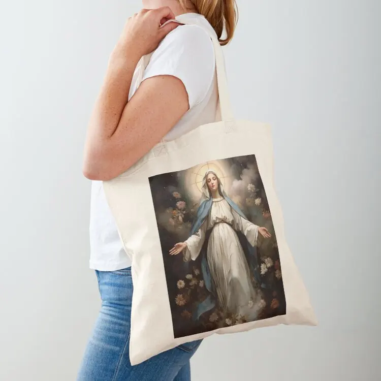 Ethereal Beauty - The Immaculate Mother Tote Bag Women's bags tote bag canvas large size bags