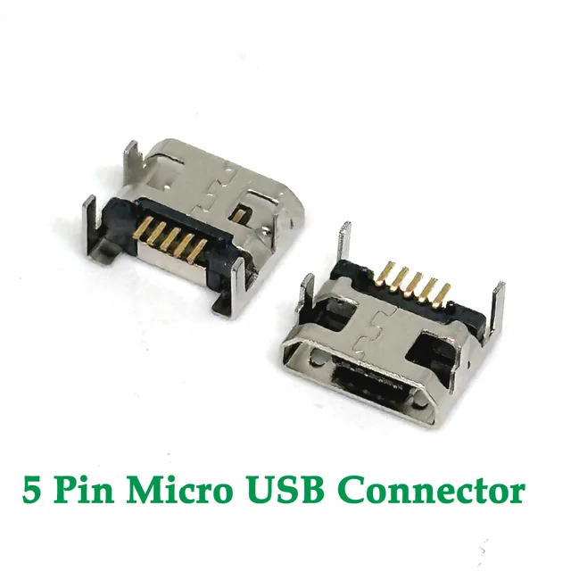 5-pinowe złącze Micro USB żeńskie gniazdo wtykowe wtyczka lutownicza SMD SMT Android gniazdo ładowania danych telefonu 5P Micro USB DIY adapter naprawczy