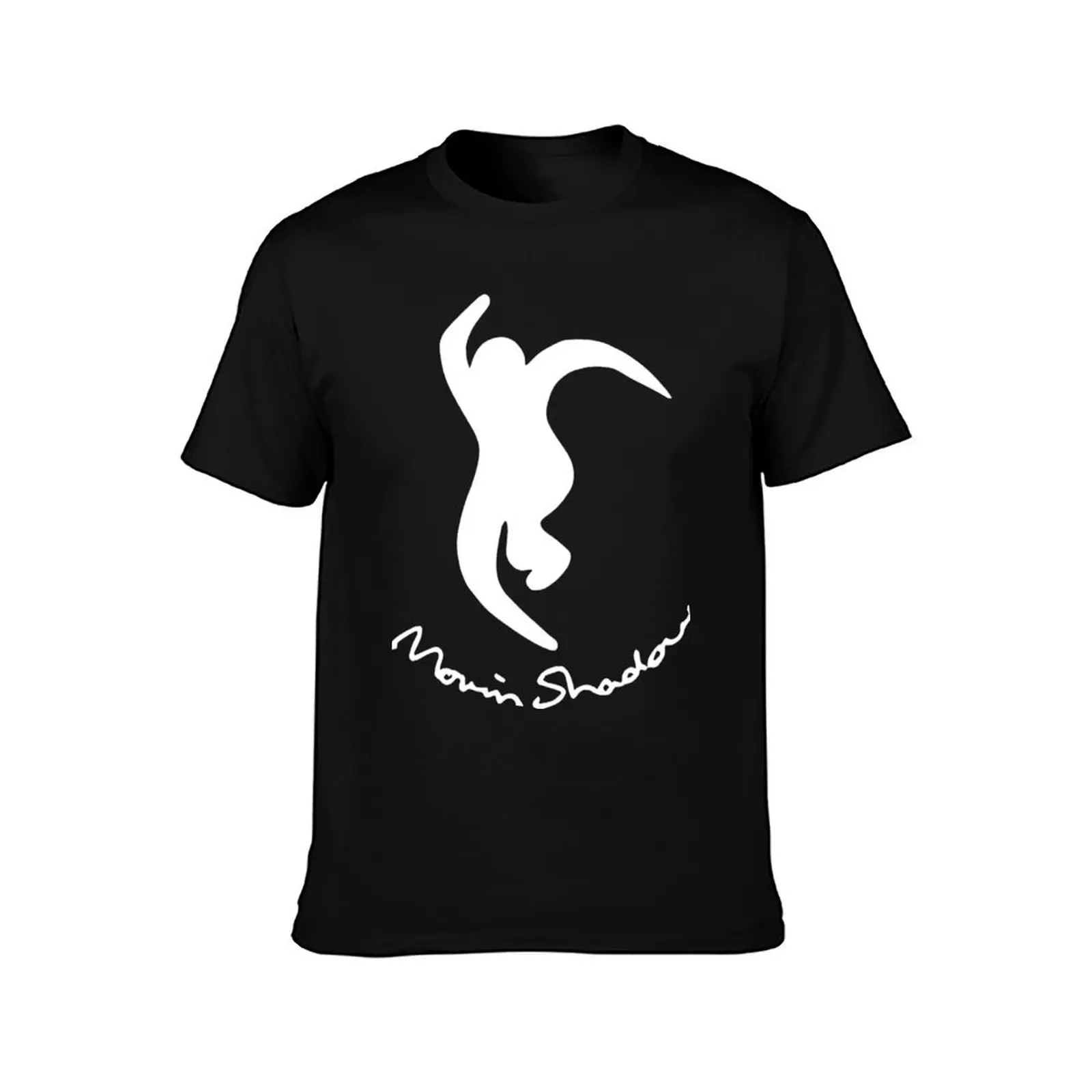 Moving Shadow Cursive Logo T-Shirt Minimalist Graphic Tee Shirt T-Shirt