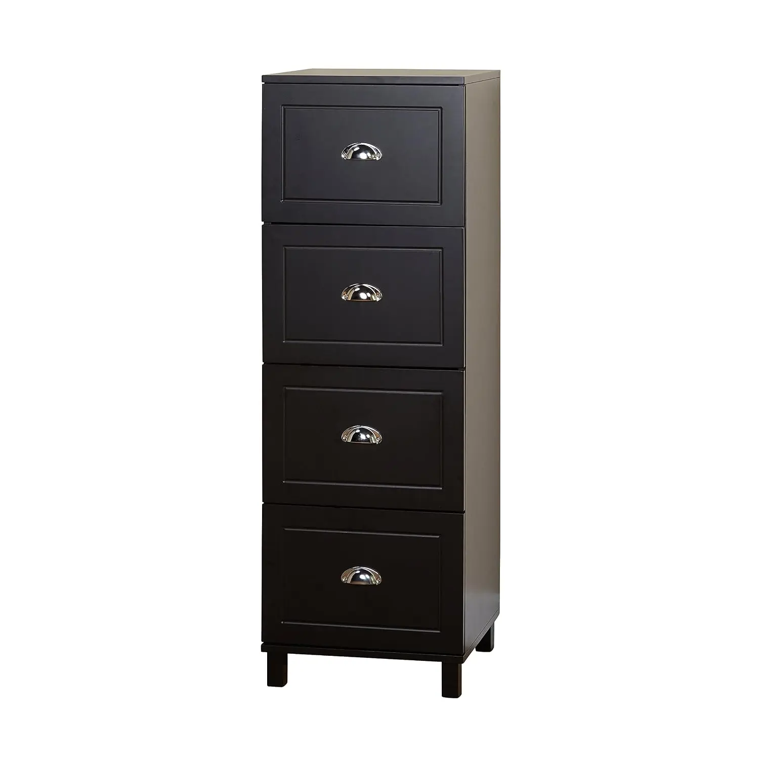 4 Drawer Filing Cabinet Black Metal Home Office Storage Legal Letter Size, Customized