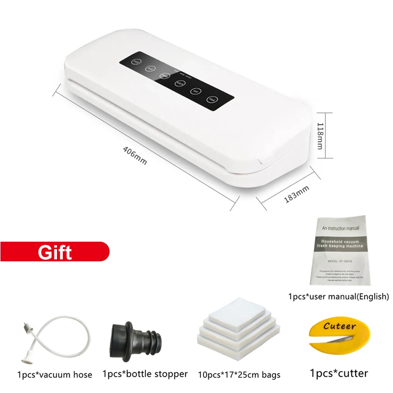 อาหารสูญญากาศสุญญากาศบรรจุถุงอัตโนมัติครัวเรือนสูญญากาศเครื่องซีล