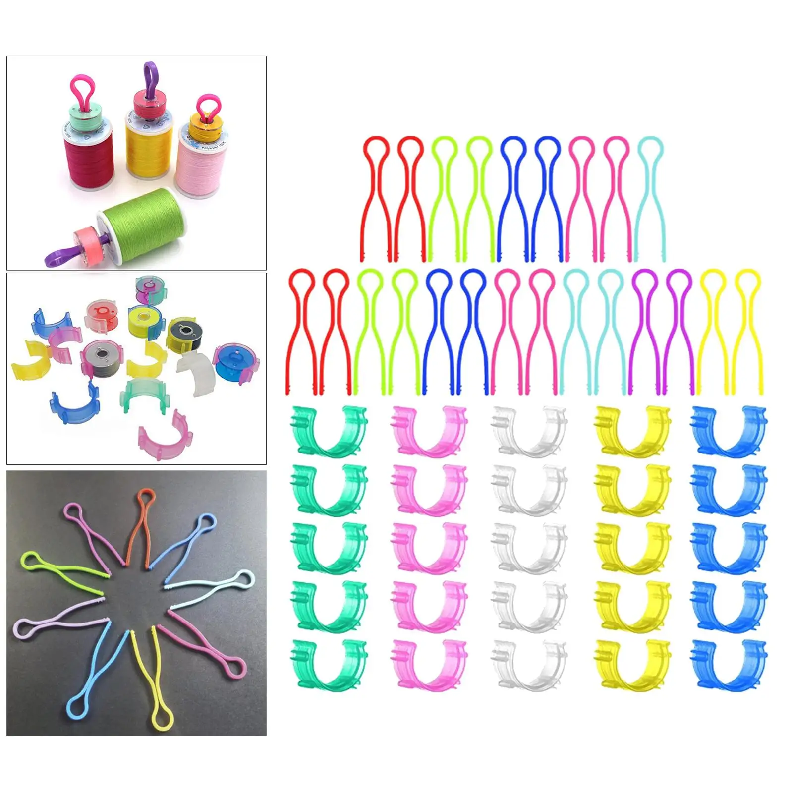 50Pc Silicone Thread Sewing Holder Huggers for DIY Bobbins clip and clamp
