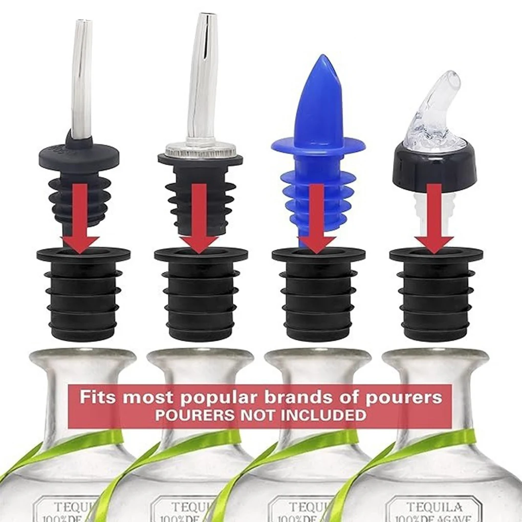 6PCS 1 Inch/25mm Liquor Pourer Adapters for Olive Oil Bottles Spout and Liquor Bottles Dispenser For Bartenders Bar Accessories