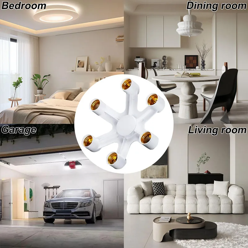 Bases de lámpara enchufe Universal 6 en 1 divisor E27 a E27 UE bombilla LED portalámparas convertidor portalámparas LED portalámparas adaptador de bombilla
