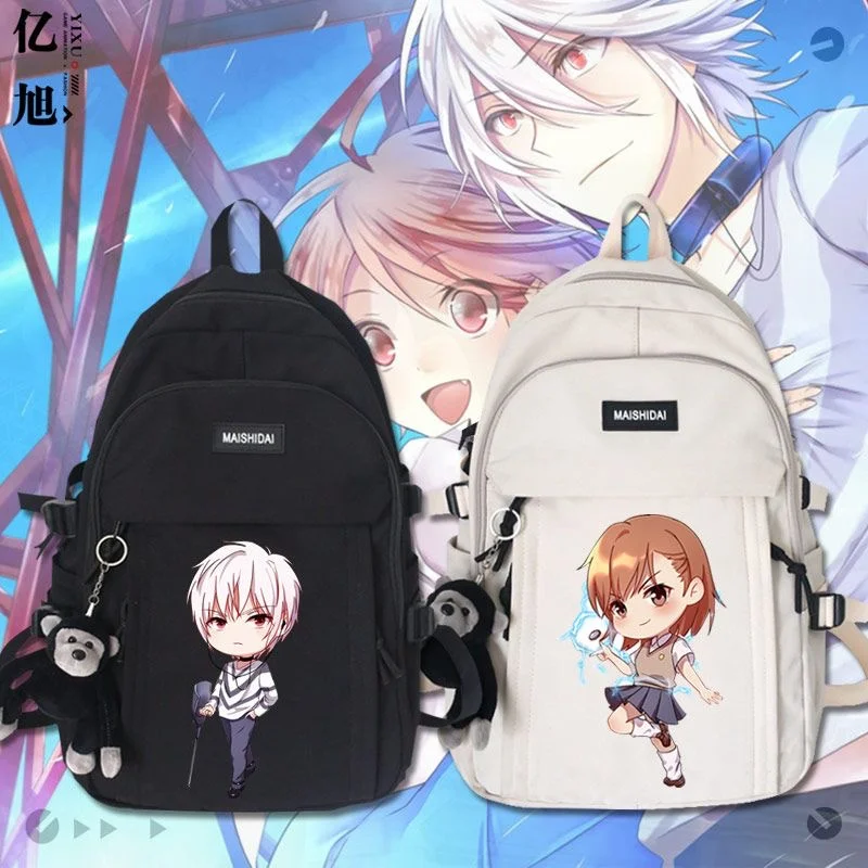 

Anime Misaka Mikoto Accelerator Backpack Teenarges Schoolbag Laptop Bag Children Boys Fashion Travel Outdoor Bags Mochila+Toy