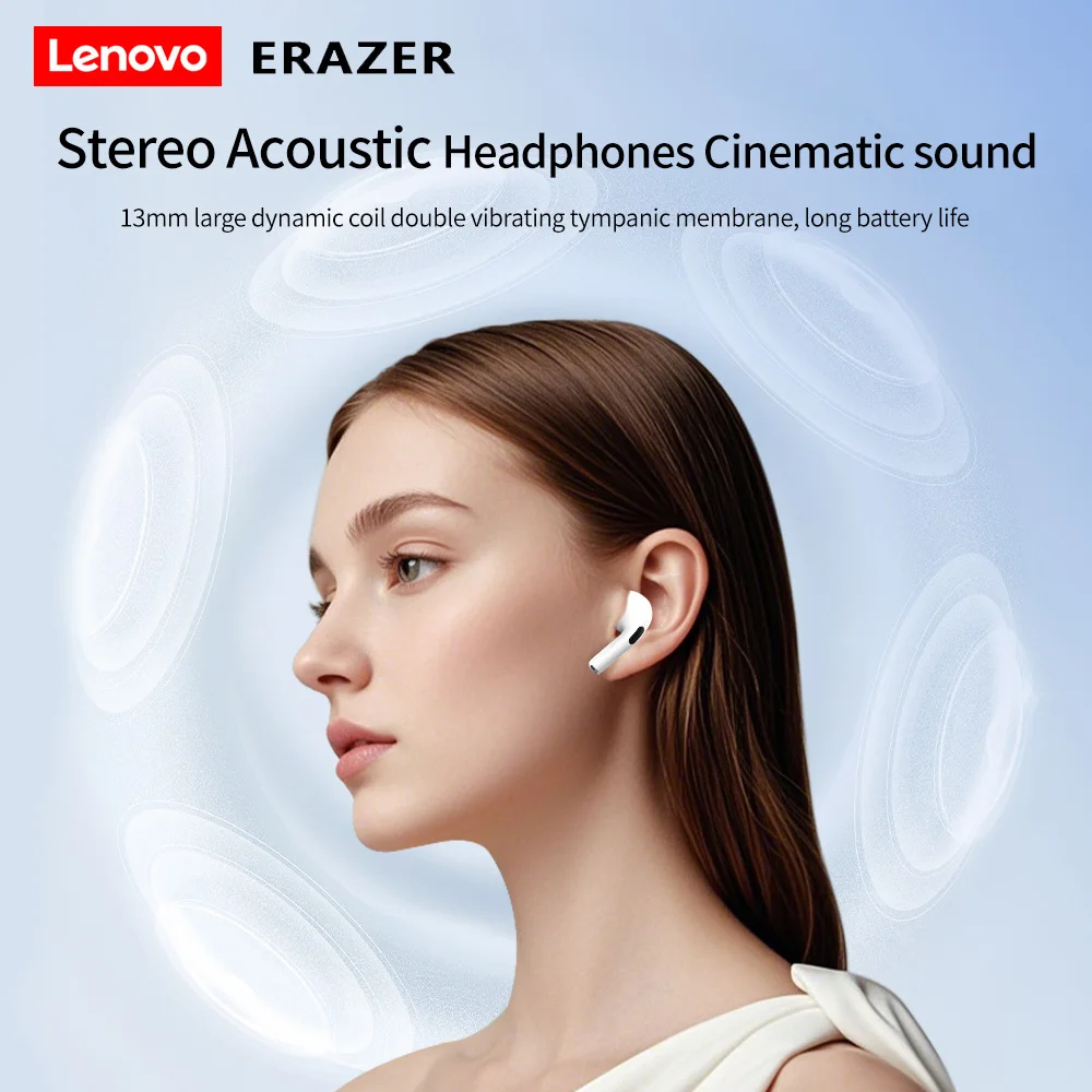 Lenovo ERAZER HT38 Wireless Earphones TWS Noise Reduction High Sound Quality 230mah Battery Headphone with MicrophoneFor Phone