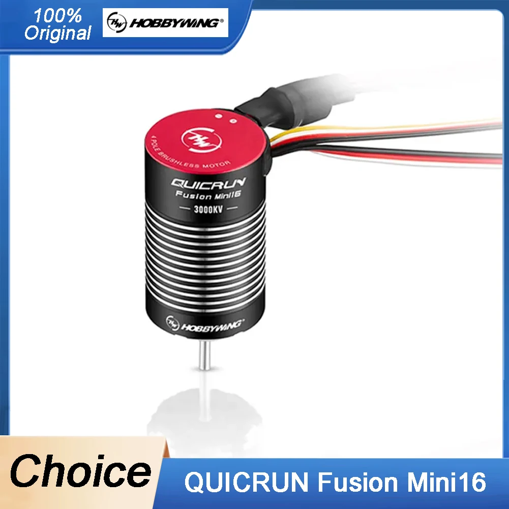 

HOBBYWING QUICRUN Fusion Mini16 30A 3000KV Бесщеточный сенсорный водонепроницаемый двигатель ESC 2-в-1 Машина для 1/16 1/18 RC Car Crawler