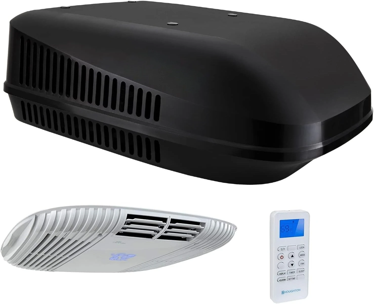 home.RV Aire acondicionado 15K Conducto o sin conductos Silencioso AC 110-120V Bomba de calor y enfriamiento Fácil instalación Todo en adelante