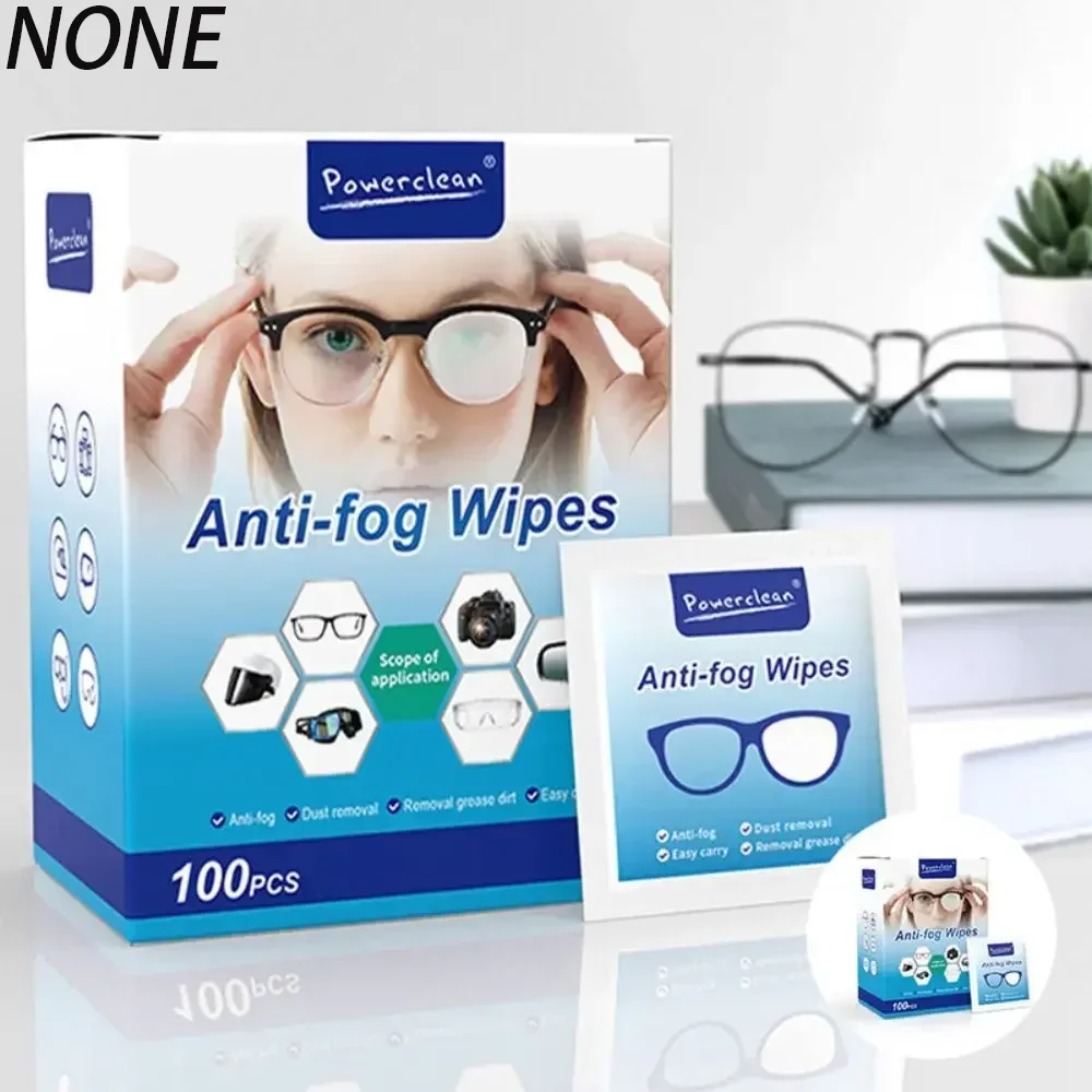 100pcs/box glasses wet cleaner clean disposable anti fog mist dust remover cleaning lens towels sunglasses phone screen
