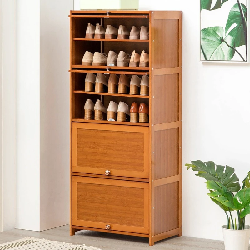 

Multi-functional Shoe cabinet storage rack household modern door large capacity simple space saving ultra-thin solid wood