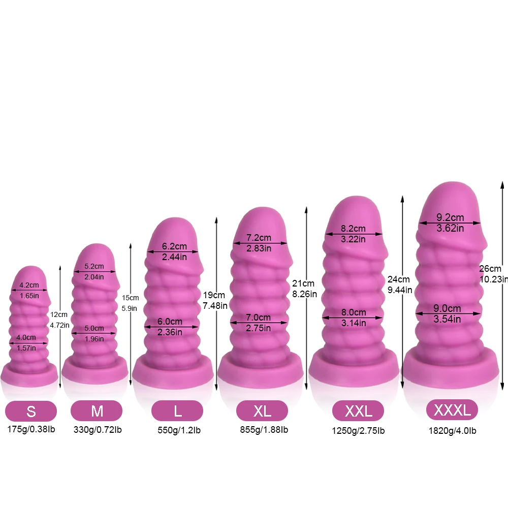 Purple Huge anal Dildos women sex toys 18+ masturbation Silicone butt plug S-XXXL Big Dick with Powerful suction cup anal plug view 2