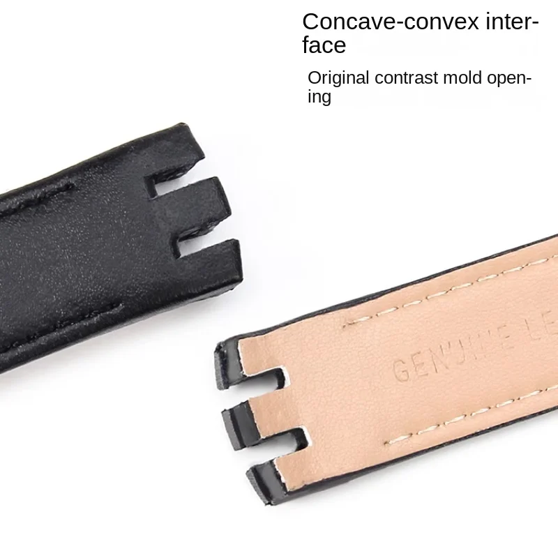 حزام ساعة من الجلد الطبيعي للرجال ، حزام ساعة منحني النهاية ، اكسسوارات مشبك قابلة للطي ، 20 مللي متر ، YTS401 ، 402 ، 403 ، 402 ، 409 ، 713 ، YTB400