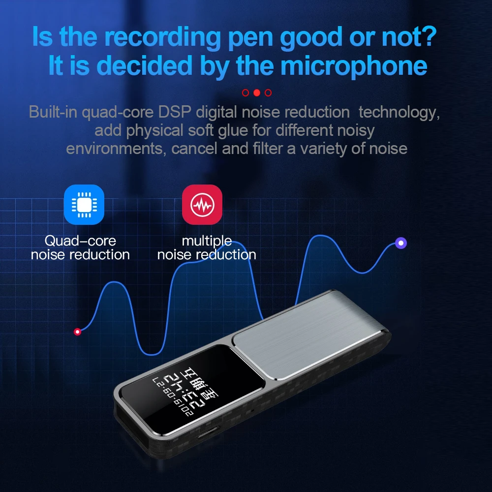 D1 U Disk Recording Pen Audio and Video Synchronous Conference Recording Pen Ai Smart HD Noise Reduction Mini Voice Recorder