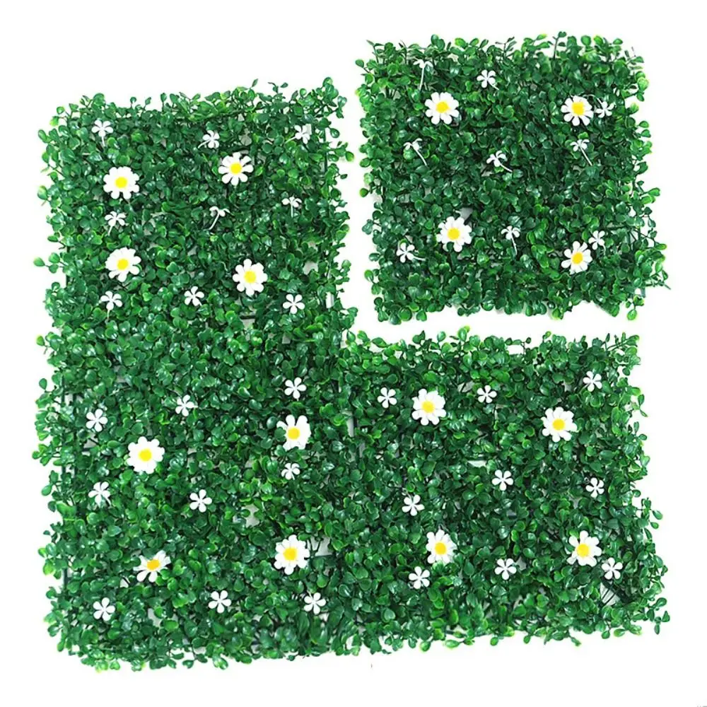 

DIY Artificial Plant Wall Panel Durable Lifelike Fake Green Grass Mat Eternal Life 25*25cm Simulation Flower Plant Sheet