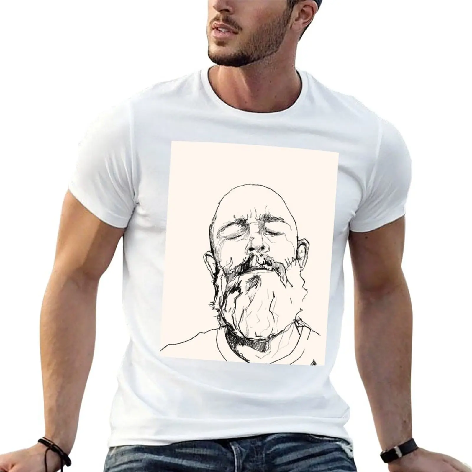 bearded beard man Shaolin martial kung fu relaxed relax bald barber T-Shirt new edition anime stuff funny t shirts men