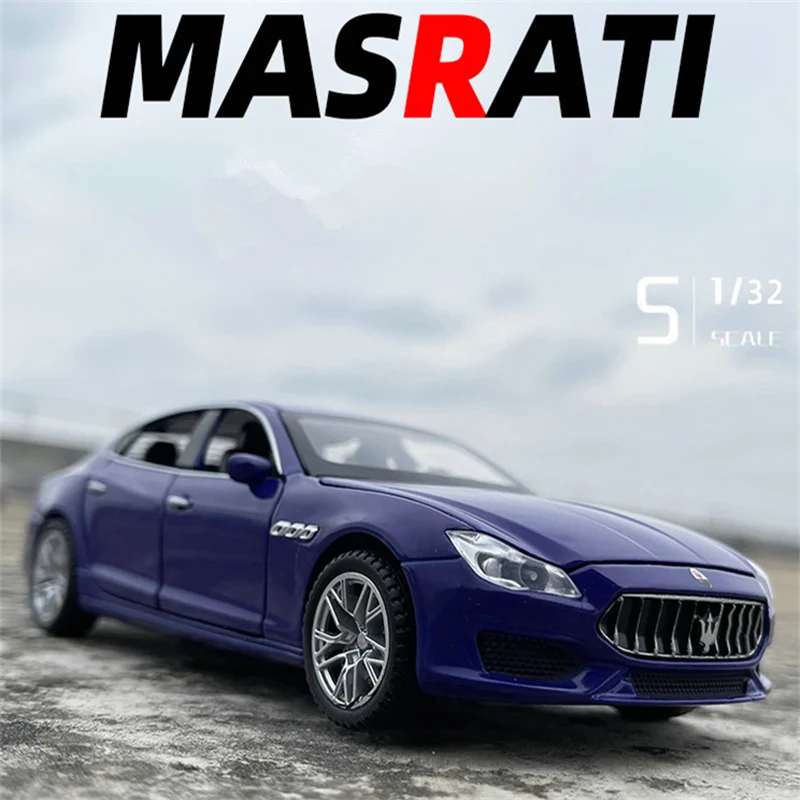 1:32 Maserati quattro porte coupé modello di auto in lega pressofuso simulazione giocattolo in metallo modello di auto collezione di suoni e luci