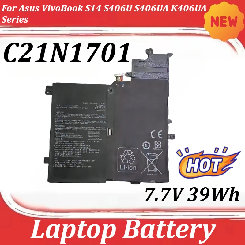 

C21N1701 7.7V 39Wh Battery for Asus VivoBook S14 S406U S406UA K406UA Series Laptop Battery