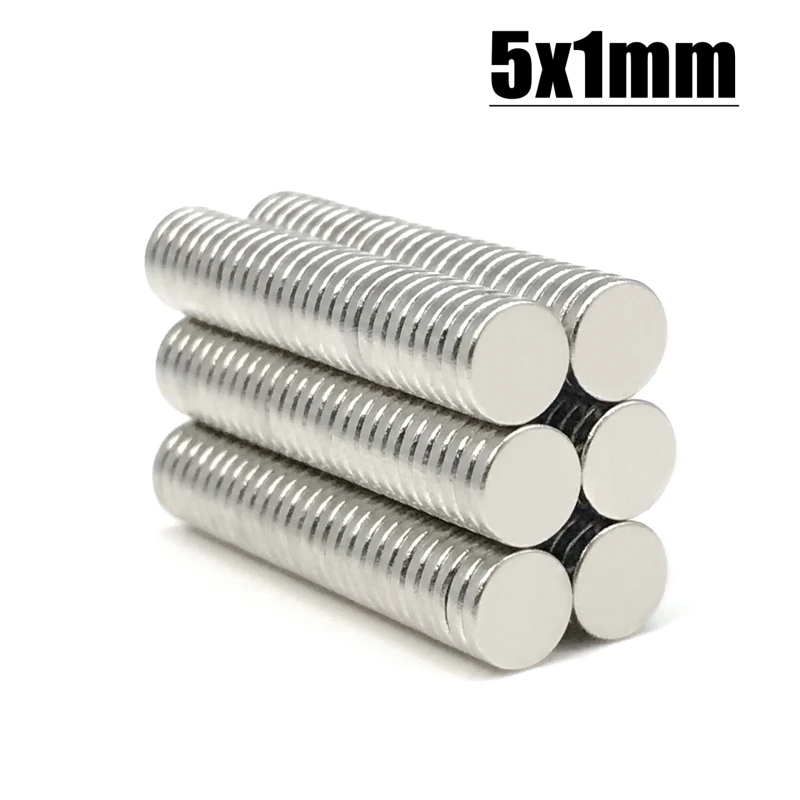 50/100/200/500/1000/10000Pcs 5x1 Super Powerful Strong Bulk Round NdFeB Neodymium Disc Magnets Dia N35 Rare Earth Magnet 5*1 new