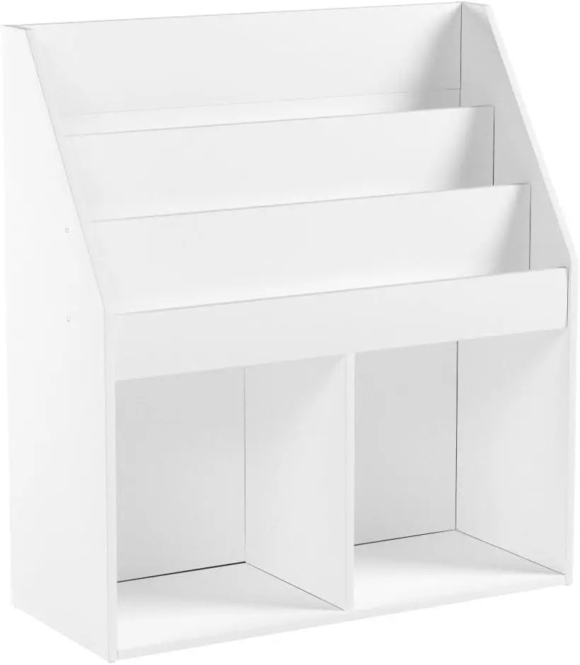White Children Kids Bookcase Book Shelf Storage Display Rack Organizer Holder