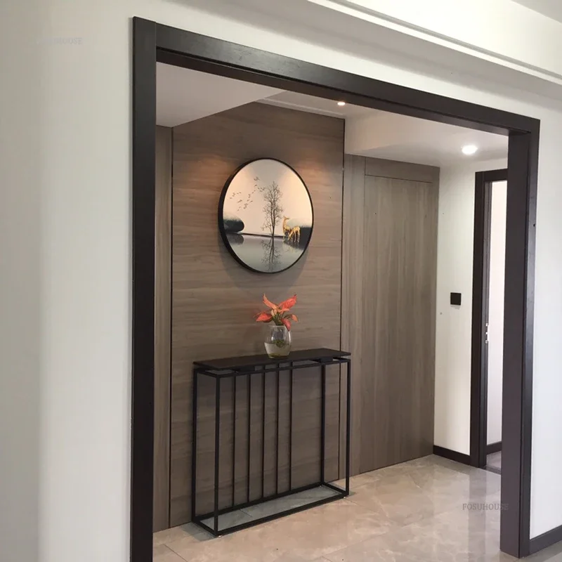 طاولات وحدة تحكم صغيرة للشقة للمدخل، طاولة وحدة تحكم من الحديد المطاوع حديثة وبسيطة لغرفة المعيشة #3