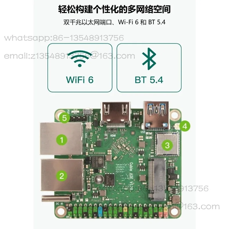 Cubie A5E mini main board Allwinner A527 8-core CPU dual Gigabit Ethernet port