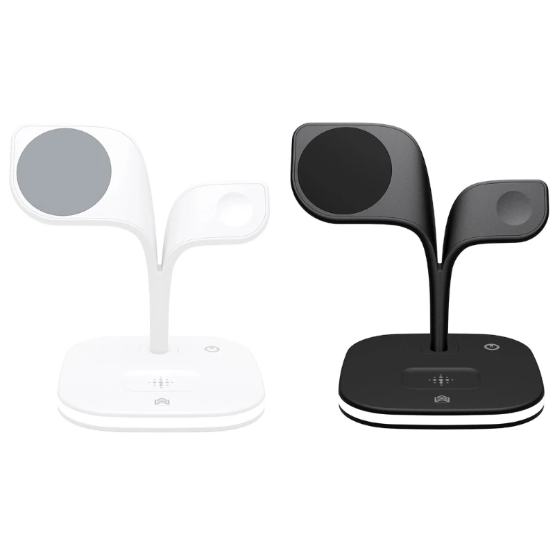 

Desktop Wireless Chargers Stand with Alignment for Watch & Earbud Use X37A