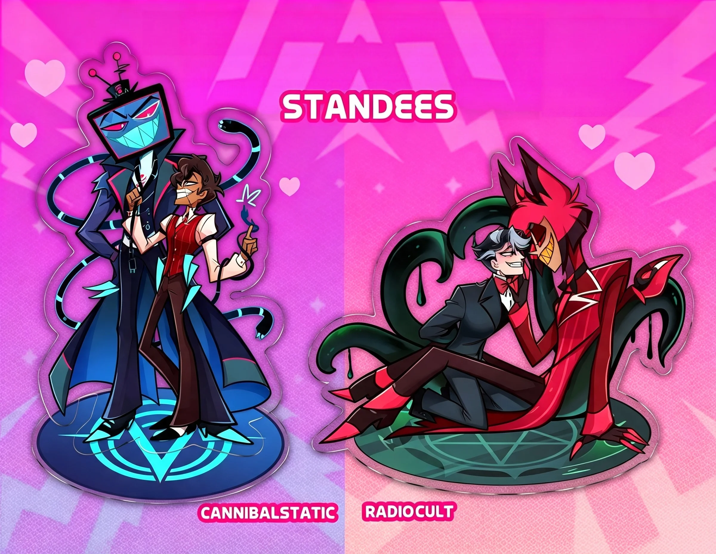 HaZbin RaDiostatic HuMan X Demon Acrylic Standee Anime Character Desktop Stand Collectible Fans Gift Home Table Decoration