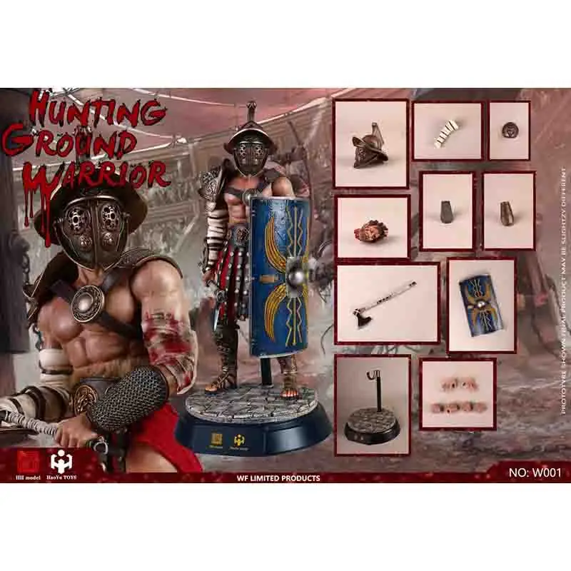 Stock Original HHMODEL & HAOYUTOYS 1/6 W001 Gladiator Imperial Legion Hunting Ground Movie Character Model Art Collection Gift