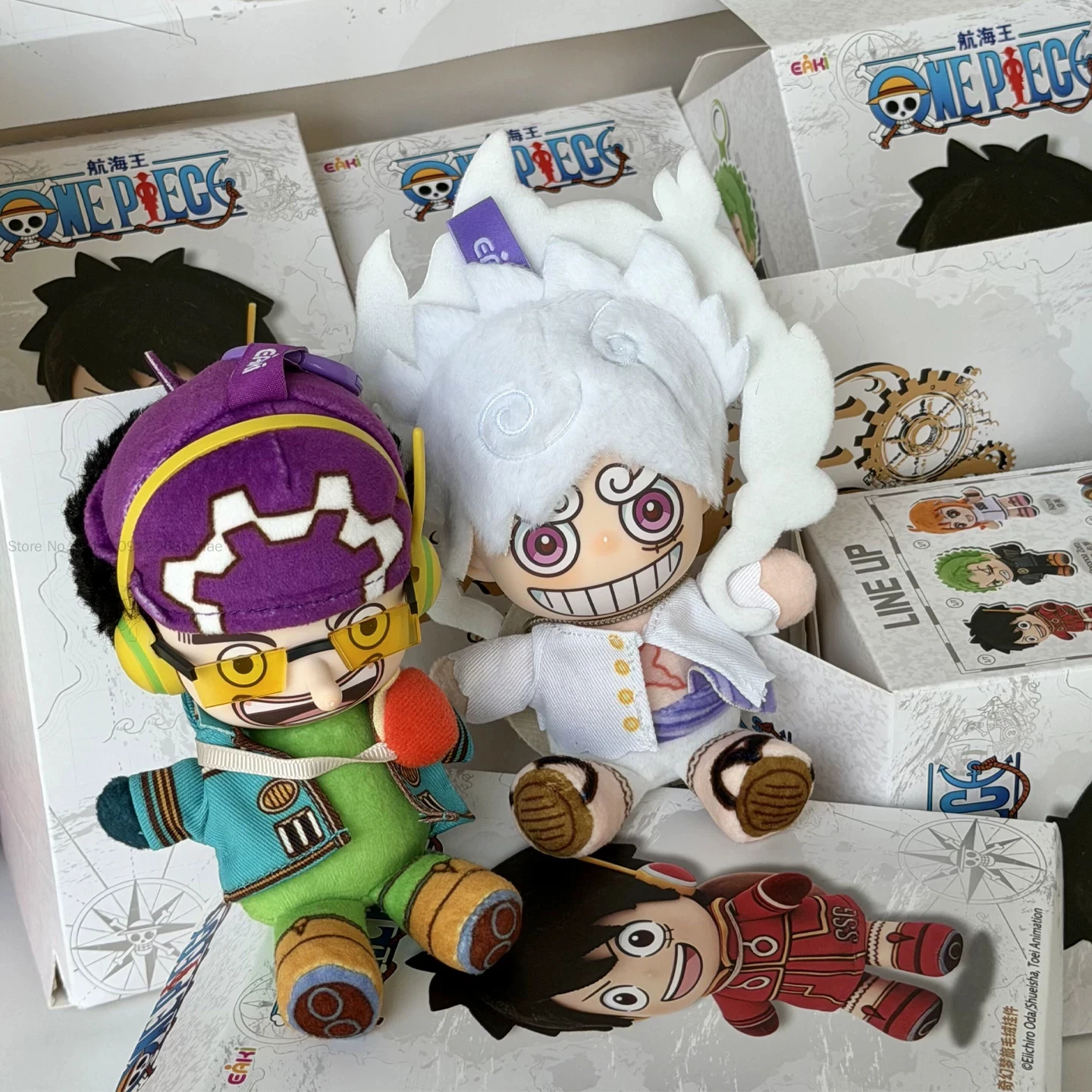In Stock Original EAKI One Piece Blind Box Stuffed Plush Doll Keychain Pendant Egghead Arc Anime Peripherals Gift Toy