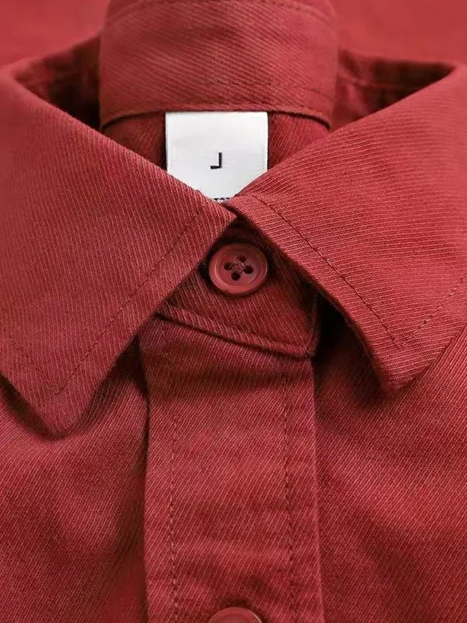 

Женская свободная повседневная куртка-рубашка больших размеров с воротником, длинным рукавом, весенняя верхняя одежда в корейском стиле для города, защита от ветра