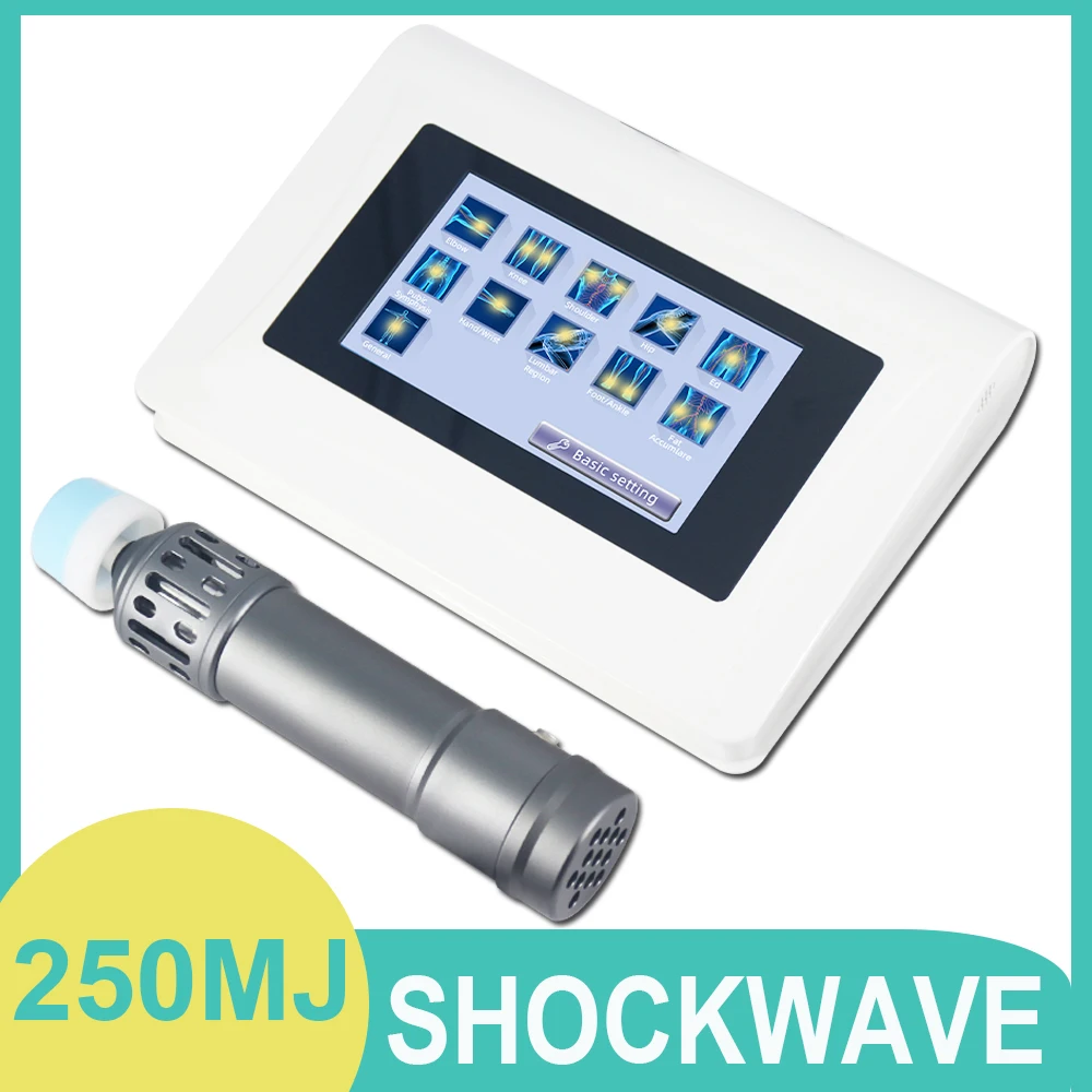 

250MJ Shockwave Therapy Machine Professional ED Shock Wave 2 In 1 Chiropractic Tools Body Massager Sports Injuries Pain Relief