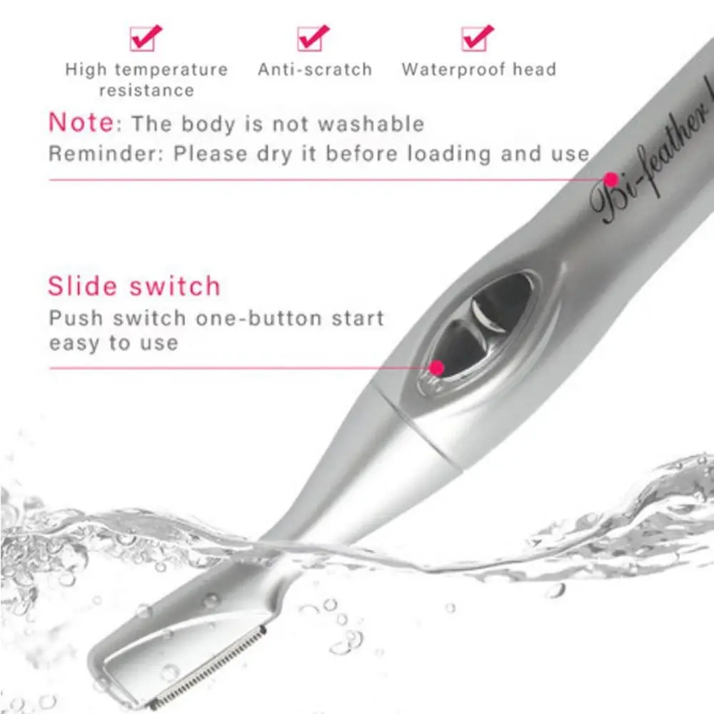 Macchina da barba Shaper per sopracciglia Pettine per sopracciglia Set Rimozione peli Sopracciglia Rasoio per il viso Trimmer elettrico per sopracciglia Mini Epilatore