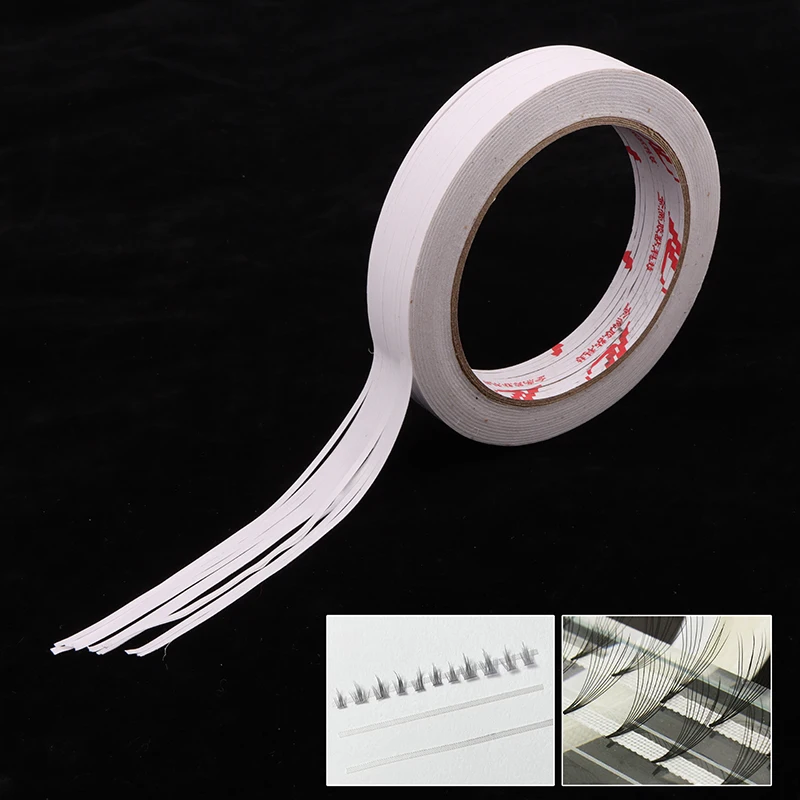 10Rolls 2mm*20m Fast Volume Fan Tape For Graft Pallet Lash Storage Eyelash Extension Display Double-Sided Tape Makeup Tool