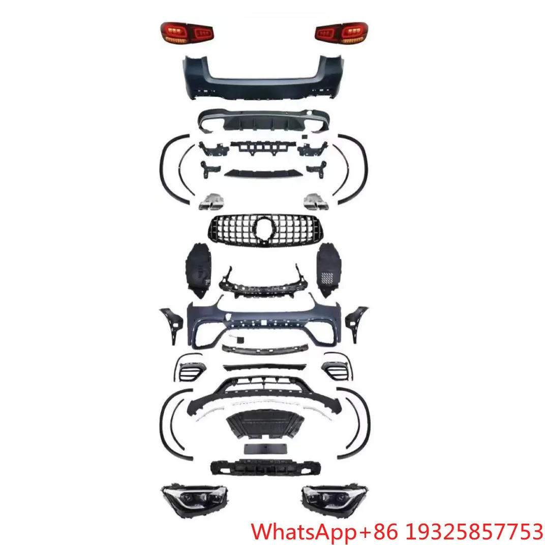 Car body kit for  GLC X253 2016-2019 to 2021 GLC63 front rear bumper with grille ,headlights taillamps,rear bumper