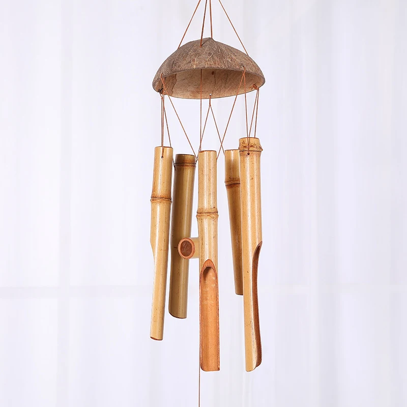 Bamboo Wind Chimes 72cm Windbell Chimes Craft For Outdoor Garden Patio Home Decoration Zen Meditation Vintage Chord Blacony Yard