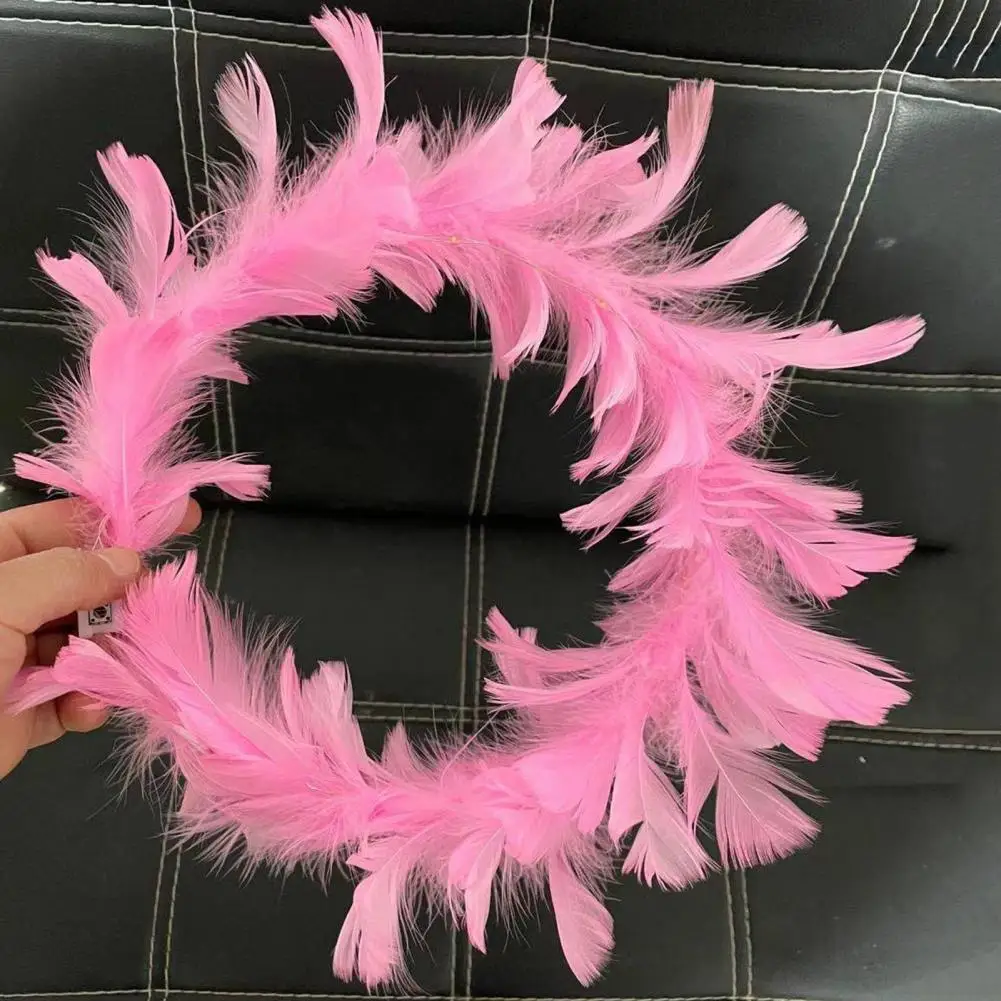 Feather Crown Feather Wreath Headband Glow Headband Women Headdress Girl Wedding Christmas Hair LED Wreath Party Dancing Garland