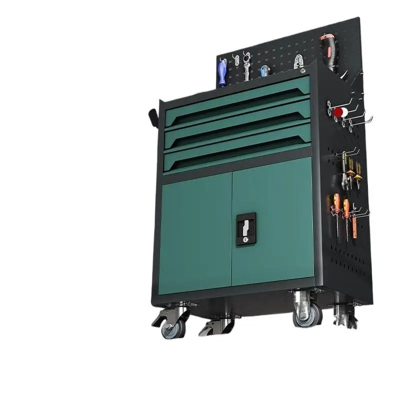 Auto repair tool cart workshop tool cabinet multi-function toolbox trolley repair hardware parts thickened trolley