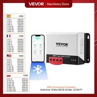 VEVOR 30A/40A/50A MPPT Solar Charge Controller 12V/24V Auto DC Input Bluetooth Module for Sealed(AGM) & Lithium Battery Charging