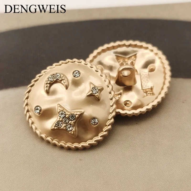 Super stilvolle Strass steine Monds tern dekorative Knöpfe für Kleidung Mantel Zubehör handgemachte DIY Dekoration Näh knöpfe 6 stücke – Detail 3