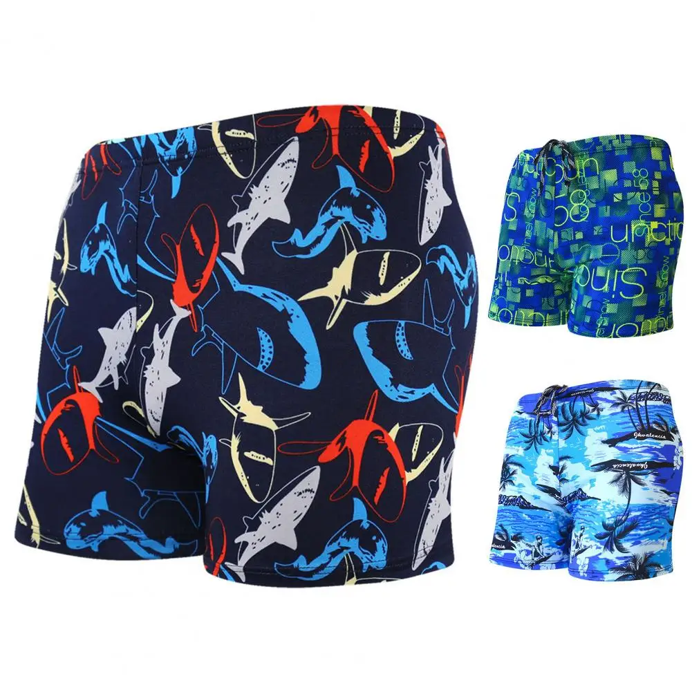 Sharp Printing Men Trunks Colorful Print Quick Dry Swimming Trunks for Beach Cute Pattern Summer Trunks Swimming Shorts