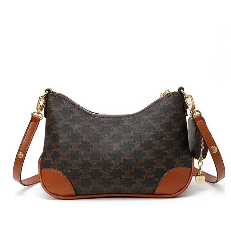 

2025 Retro-Modern Printed Full-Grain Leather Boston Bag Women's Large Capacity Crossbody Underarm Bag for Work Travel Dating