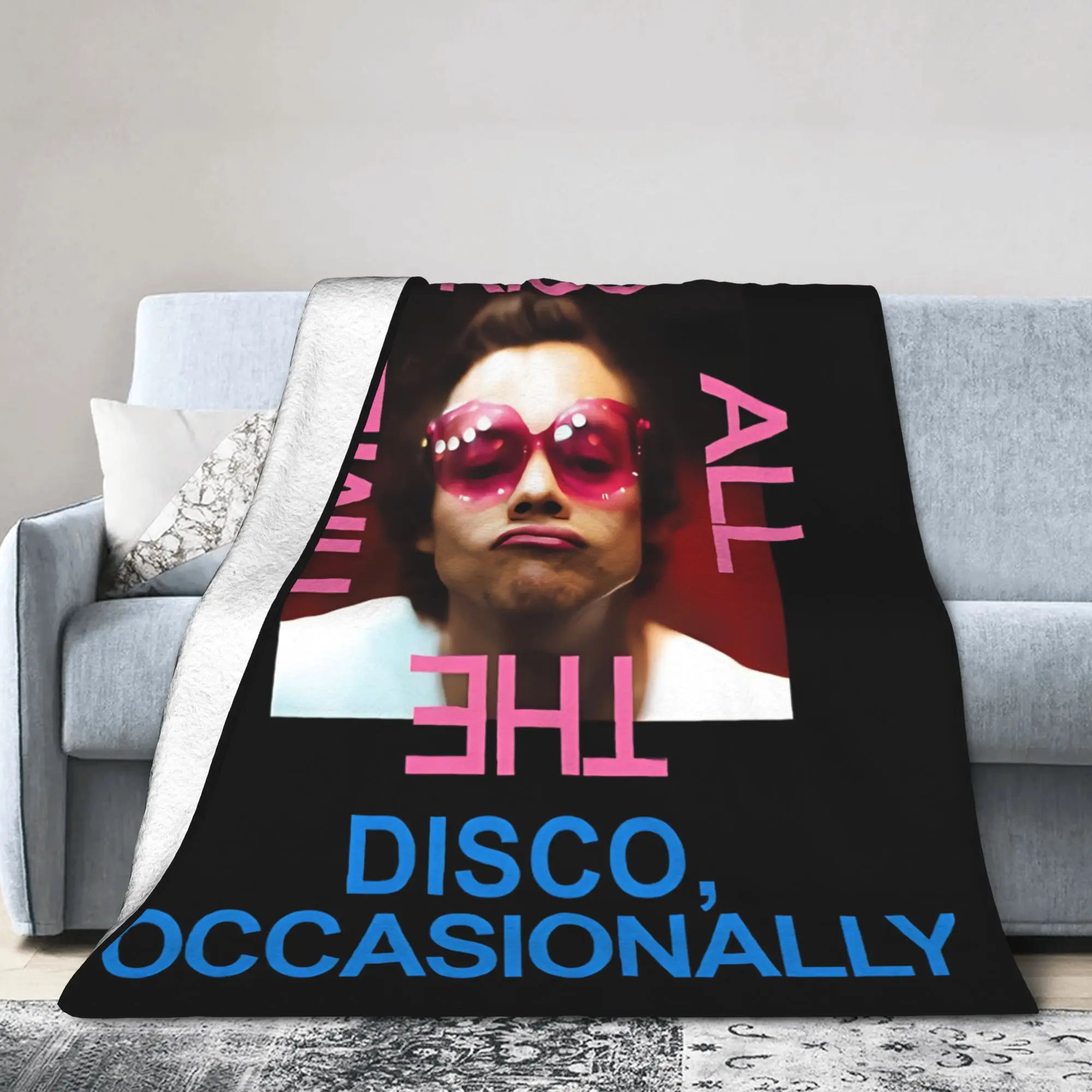 Harrys Styles Kiss All The Time Disco  Blanket Cover Fleece  Lightweight Throw Blanket for Bedding Couch Bed Rug