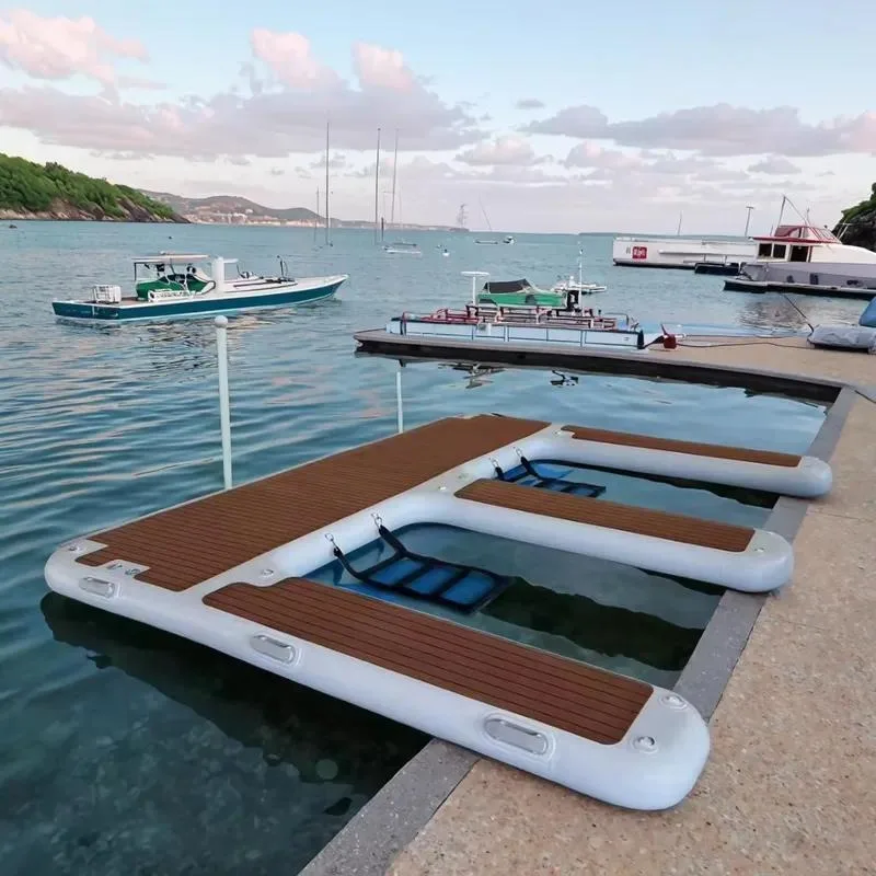 High Quality Inflatable Pontoon Water Play Platform Floating Island for Water Skiing and Boat Parking