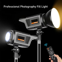300W Sun Lamp LED Video Light Dimmable Bowens Mount Continuous Light for Live Streaming Photo Video Recording Daylight-Balanced