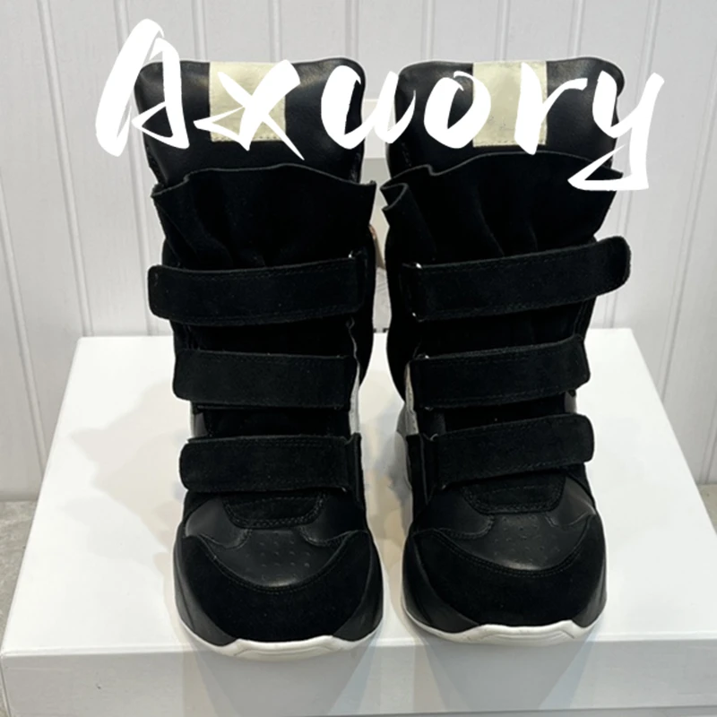 2023 New Women Boots Elevated Design Solid Color Extra Large Size 41 Genuine Leather Winter Style