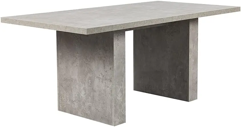 Home Furniture Series 70-Inch Rectangular Seamless Table Top Dining Room Table, Woodland Cement Gray